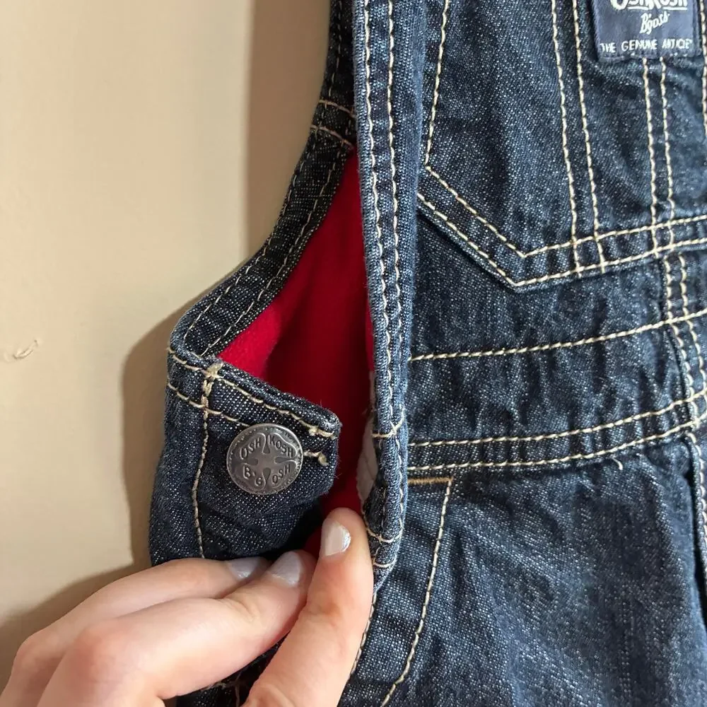 Oshkosh B'Gosh kids size 12 months denim overalls cotton jumpsuit trousers